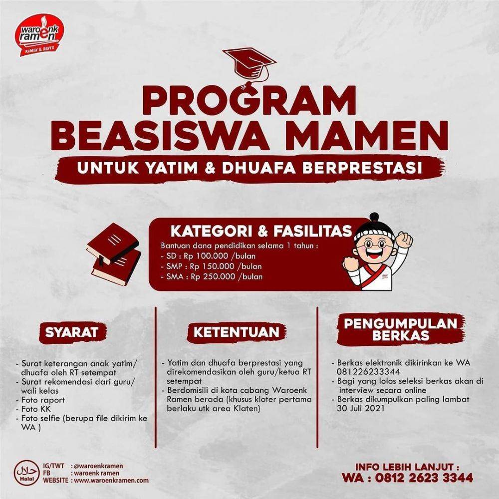 Beasiswa Mamen (https://www.instagram.com/waroenkramen)