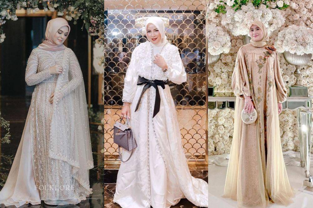 Gaun Pesta Hijab ala Seleb (Berbagai Sumber)