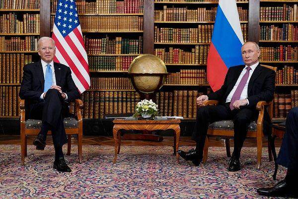 Pertemuan antara Presiden Amerika Serikat, Joe Biden, dengan Presiden Rusia, Vladimir Putin, di Jenewa, Swiss, pada hari Rabu, 16 Juni 2021, lalu. (Twitter.com/RigneySec)