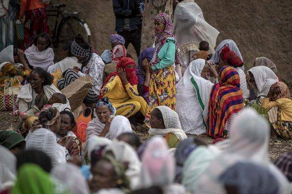 Beberapa pengungsi akibat konflik di Tigray yang terjadi beberapa bulan lalu. (Twitter.com/astroehlein)