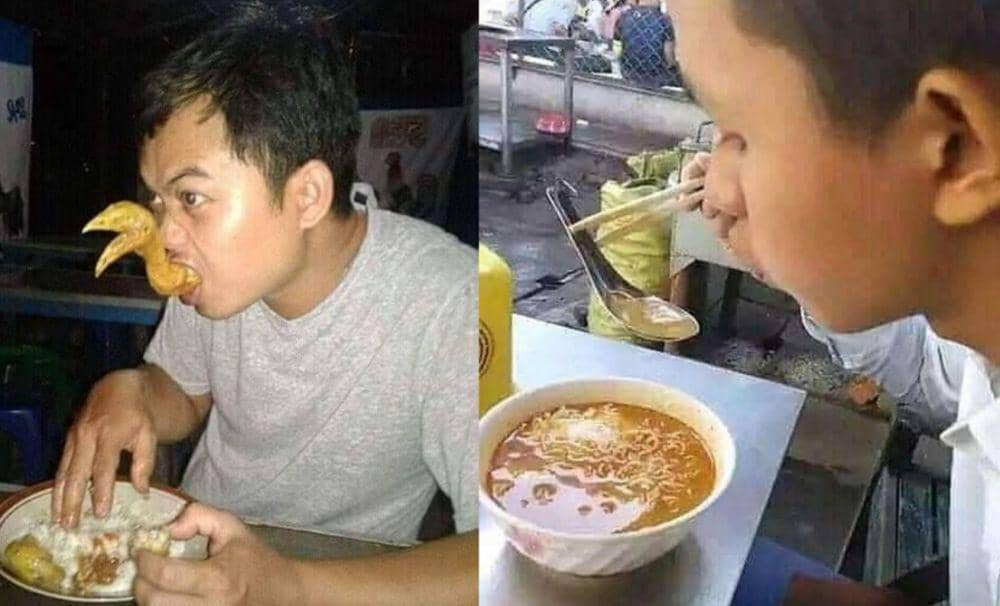 10 Potret Absurd dan Kocak Warga +62 Saat Makan, Bikin Tepok Jidat