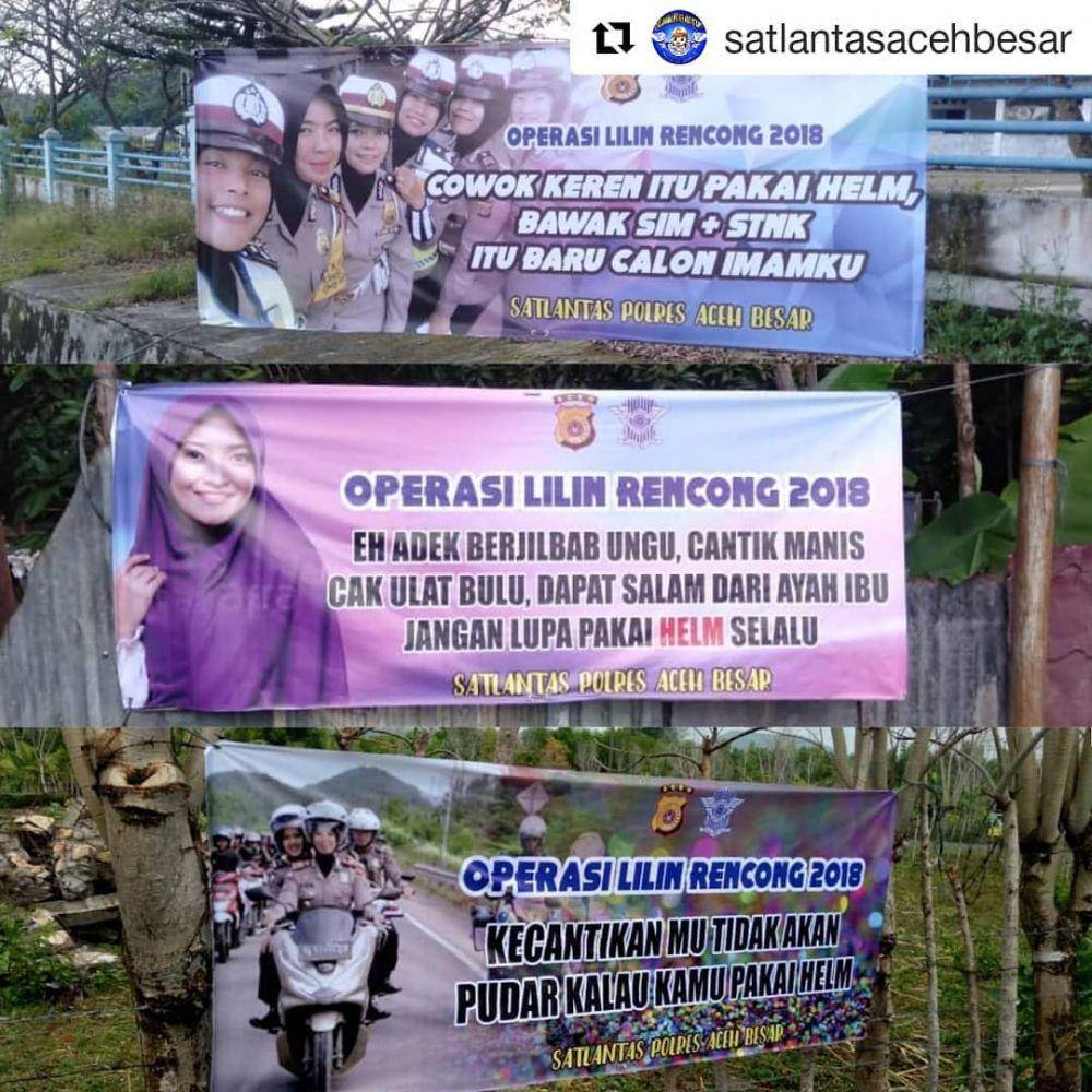 imbauan antimainstream bikin mikir dua kali buat langgar (instagram.com/satlantasacehbesar)