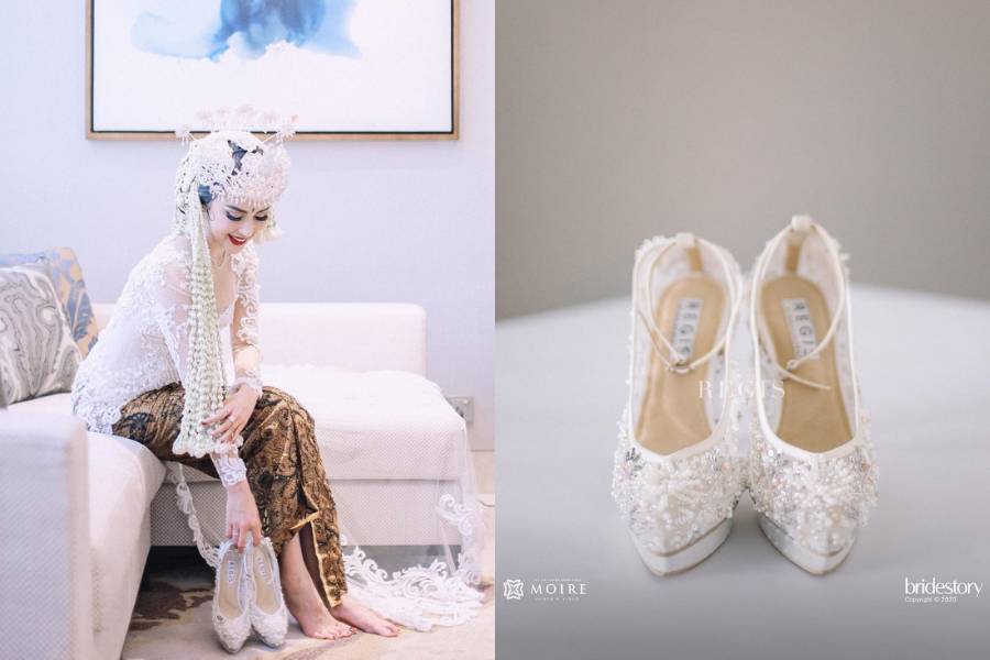 Wedding high heels Vicy Melanie (@moirephoto @maximilianjohn @tmfenty @yos_dandy via instagram.com/regisbridalshoes |instagram.com/vicymelanie)