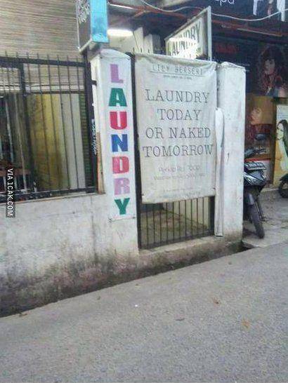spanduk laundry kocak (twitter.com/onecak)