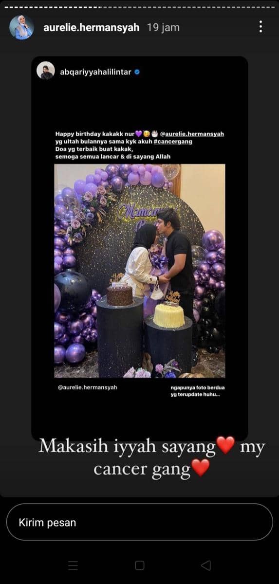 Ultah Aurel Hermansyah (instagram.com/aurelie.hermansyah)