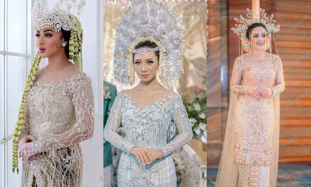 Inspirasi kebaya nikah artis selain putih. (Instagram.com/anchawedding_ | Instagram.com/thepotomoto | Instagram.com/citra_monica)
