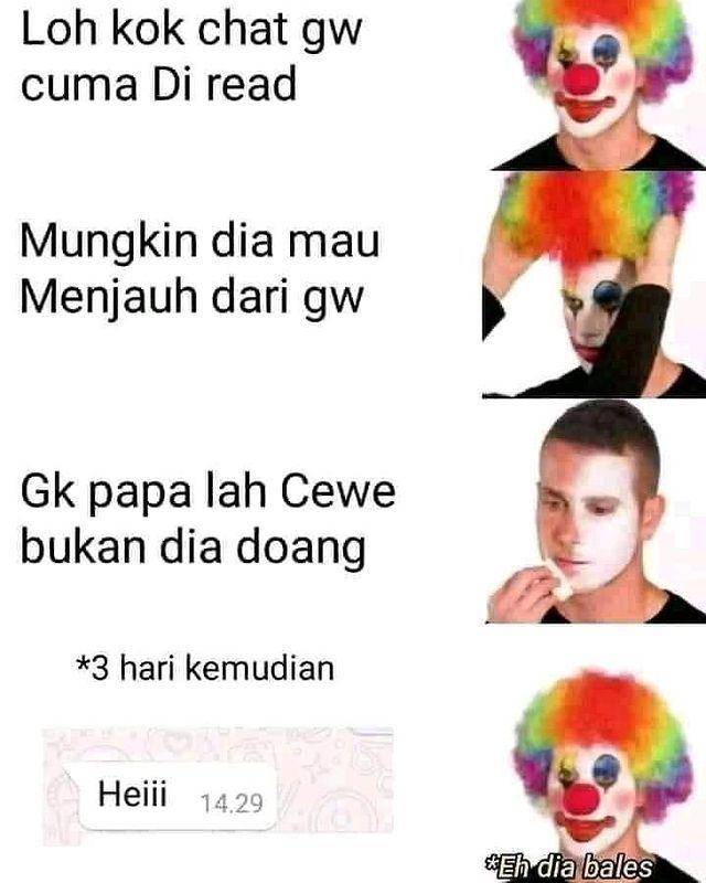 meme jadi badut (instagram.com/memecomic.id)