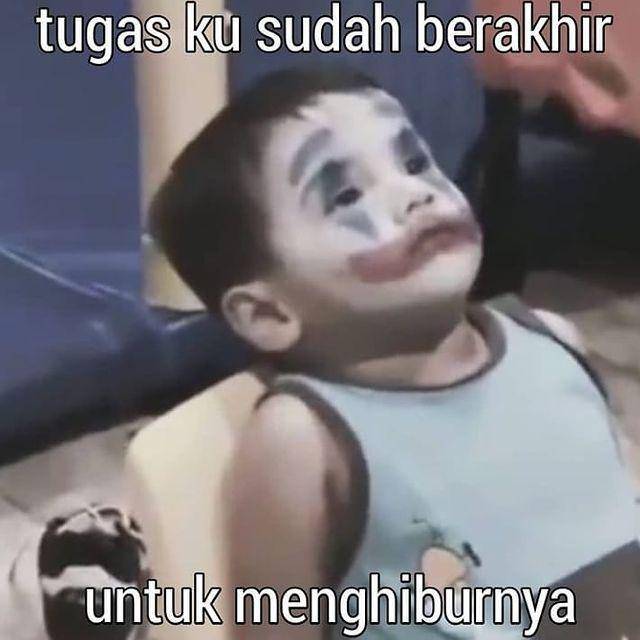 meme jadi badut (instagram.com/rumah_shitmeme.id)