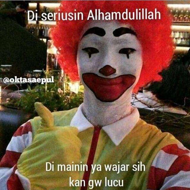 meme jadi badut (instagram.com/majelis_humor_indonesia)
