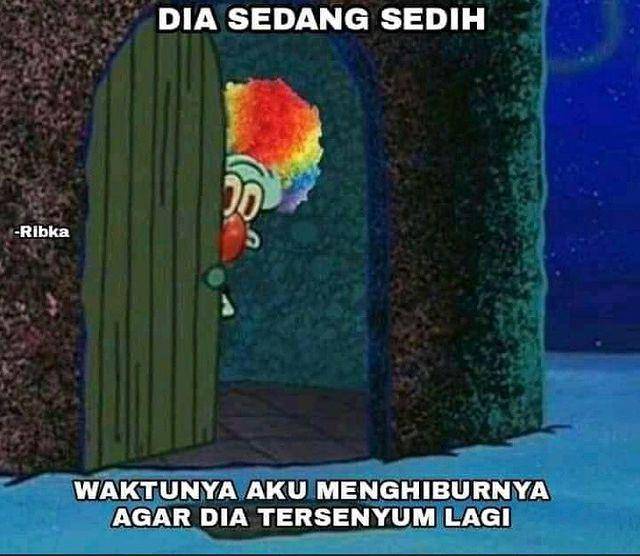 meme jadi badut (instagram.com/esteh_panaas)