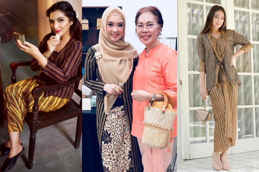 11 Ide Kebaya dan Blus Motif Lurik buat Kondangan, Stylish Abis!