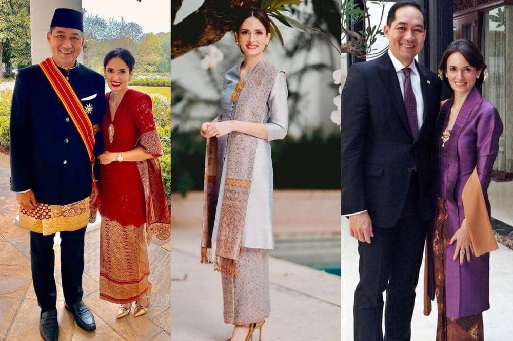 9 Kebaya dan Kain Etnik Bianca Adinegoro, Istri Menteri nan Bersahaja