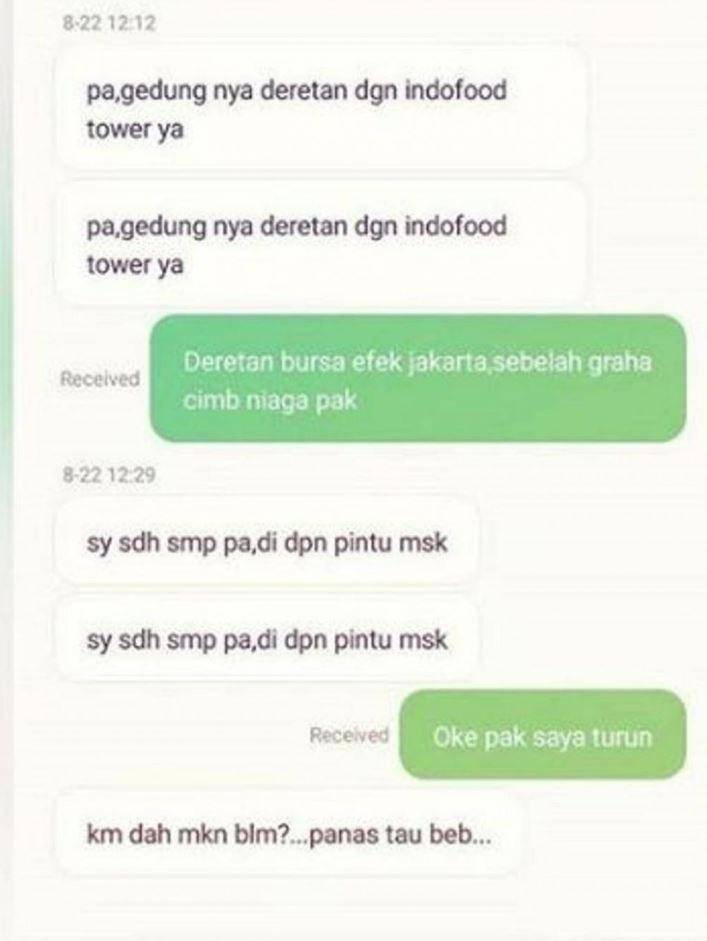 gak sengaja salah kirim chat (instagram.com/newdramaojol.id)