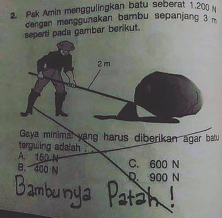 Jawaban nyeleneh siswa (instagram.com/katalucugambar)