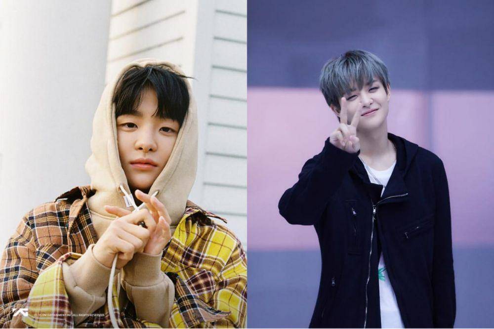 Jihoon sebelum debut (instagram.com/yg.treasurebox) | Jihoon sesudah debut (post.naver.com/YG FAMILY)