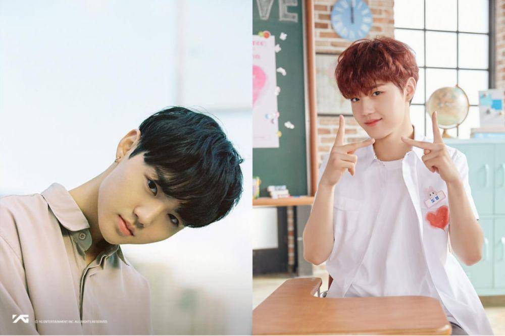 Doyoung sebelum debut (instagram.com/yg.treasurebox) | Doyoung sesudah debut (post.naver.com/YG FAMILY)