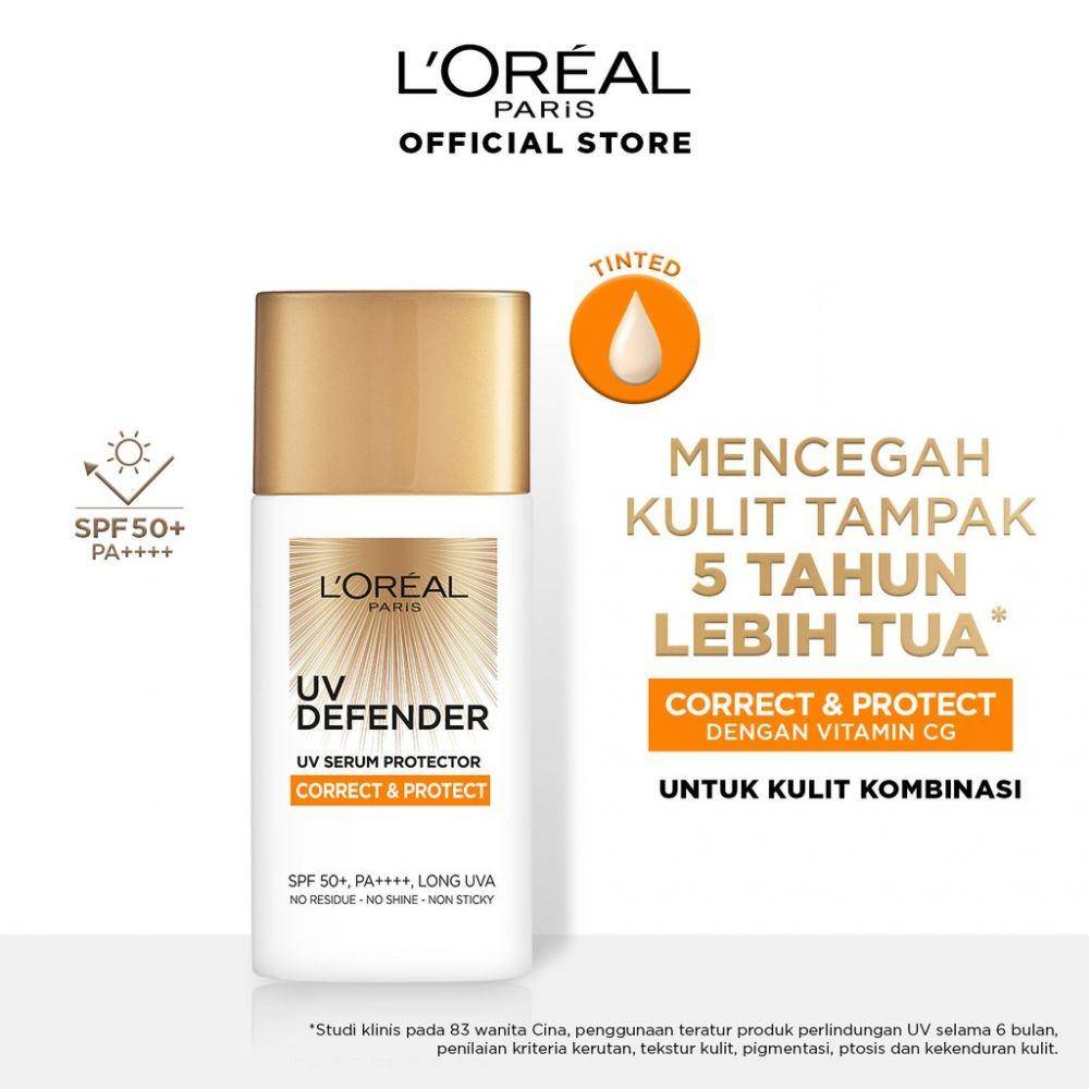 L'Oreal Correct and Protect Sunscreen SPF 50 (shoppe.co.id/lorealindonesia)
