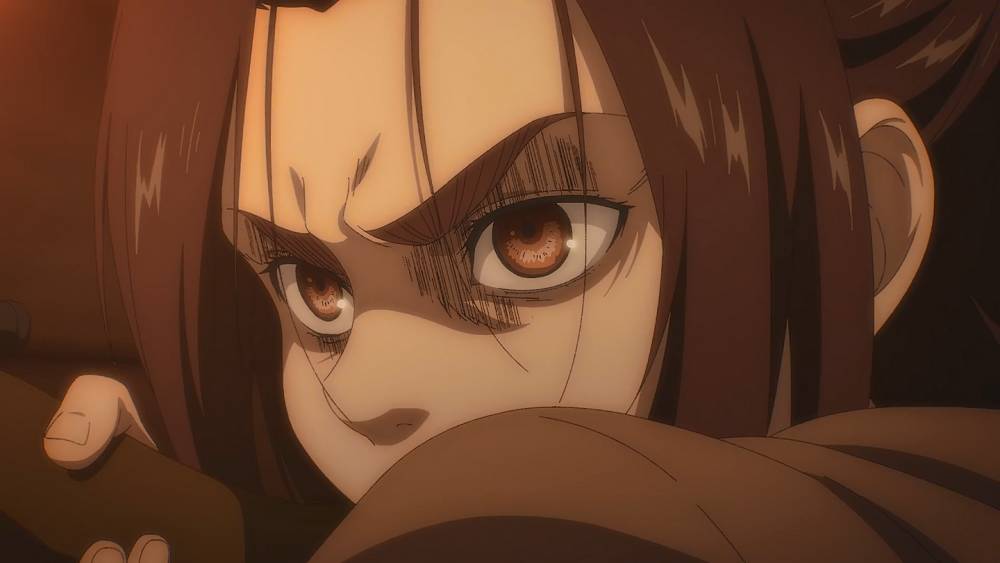 Gabi menembak Sasha. (dok. Netflix/Attack on Titan)