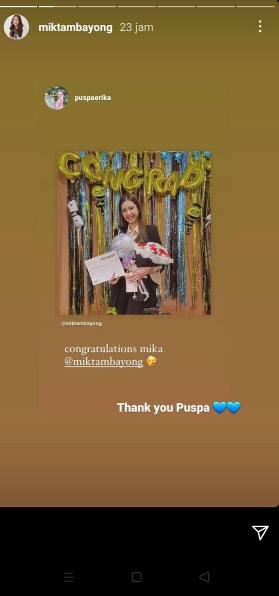 graduation Mikha Tambayong (instagram.com/miktambayong)