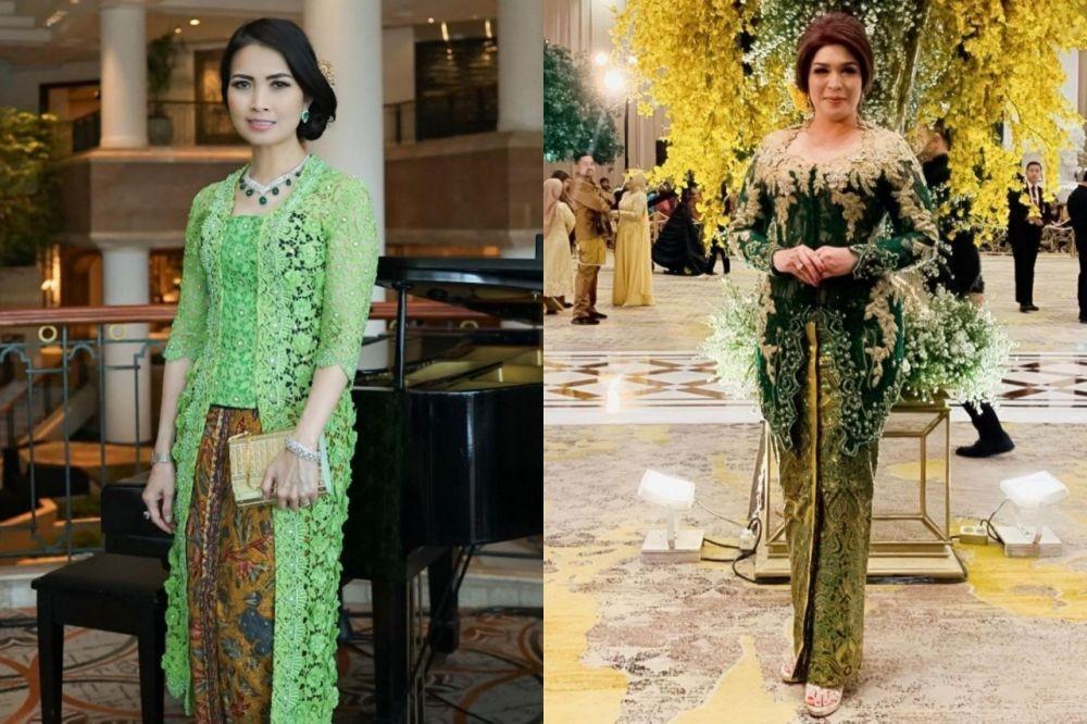 9 Adu Gaya Kebaya Liliana Tanoe Vs Dewi Bamsoet, Rupawan Dipandang!