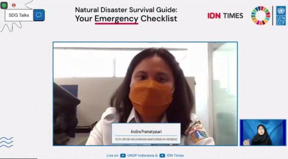 Andira Prameswari, selaku Youth Officer Himpunan Wanita Disabilitas Indonesia. (IDN Times/RidhoFauzan)