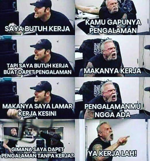 meme interview (instagram.com/lapakerja.id)