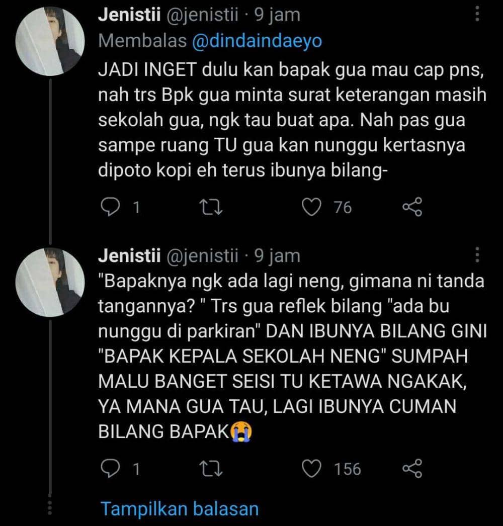 kisah salah respons (twitter.com/jenistii)