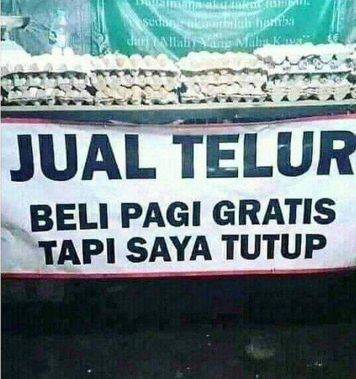Promo dagangan ala penjual +62 (instagram.com/dagelanheboh)