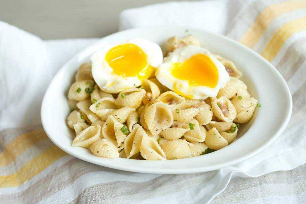 Hard boiled egg pasta (goodfoodstories.com)
