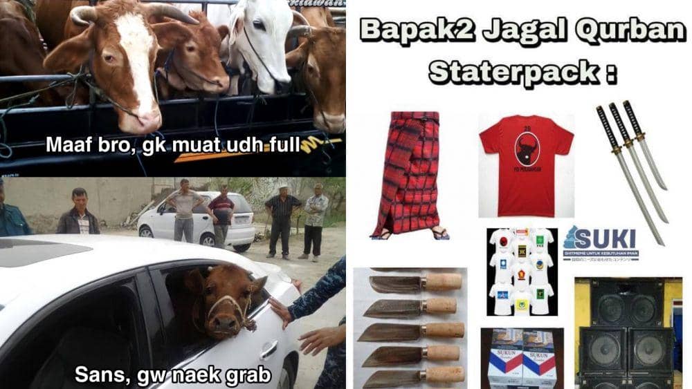 11 Momen Kocak saat Pemotongan Hewan Kurban Ini Relate Banget