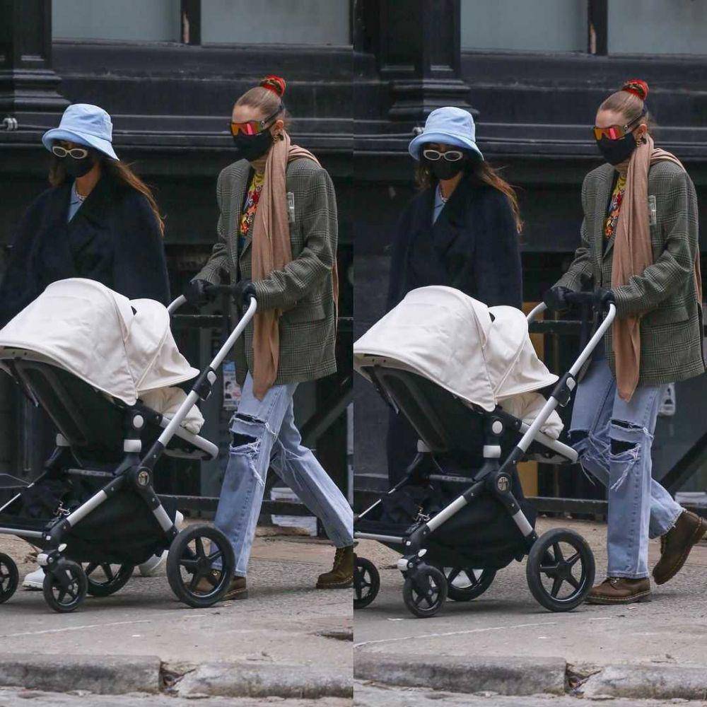 Gigi Hadid momong Khai (instagram.com/gigihadidaccess)