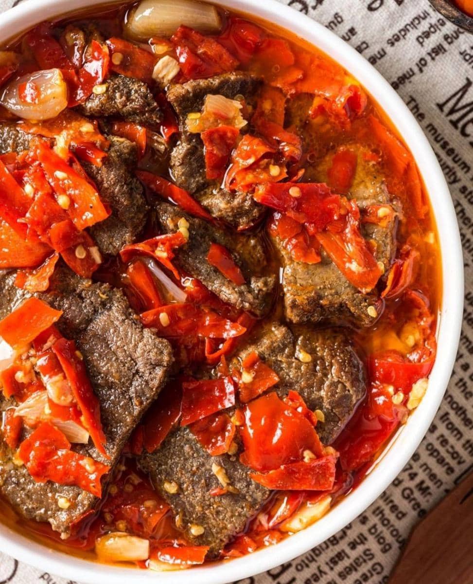 Dendeng balado (Instagram.com/christabellenanetta)