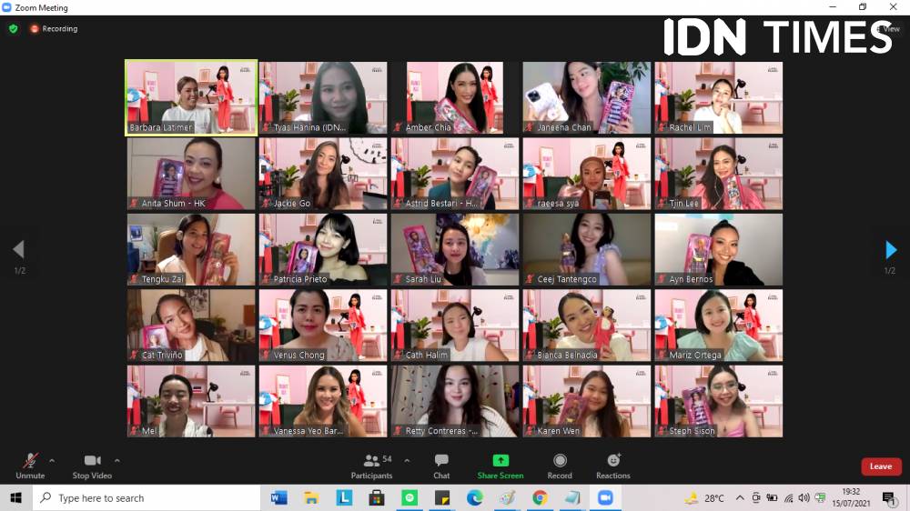 Zoom Virtual Event: LB x Barbie, Kamis (15/7/2021). IDN Times/Tyas Hanina