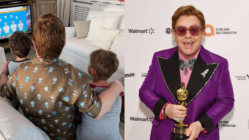 Kolase: Elijah Joseph Daniel Furnish-John, Elton John, Zachary Jackson Levon Furnish-John | Elton John (instagram.com/eltonjohn)