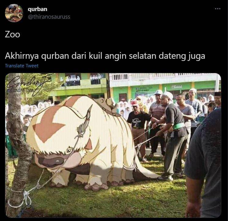 status media sosial pamer hewan kurban (twitter.com/thiranosauruss)