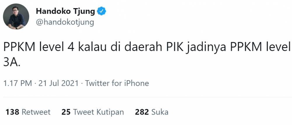 cuitan lucu PPKM (twitter.com/handokotjung)