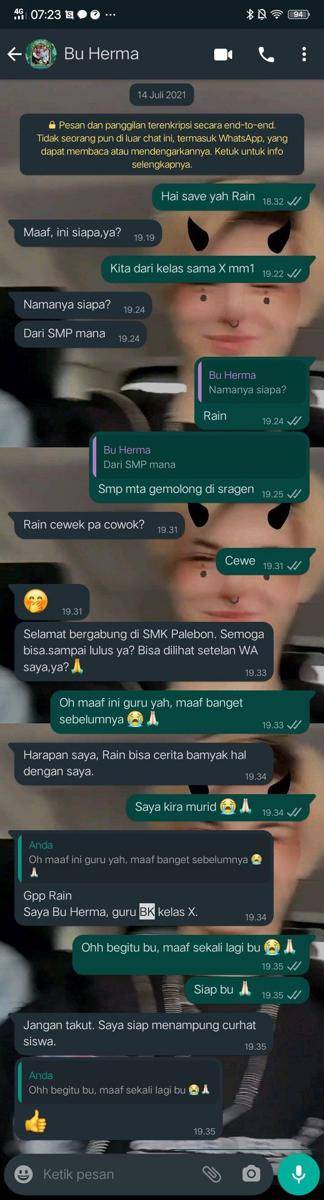 chat siswa kocak (twitter.com/headshootys)