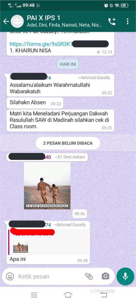 chat siswa kocak (twitter.com/luckystrikeyz)