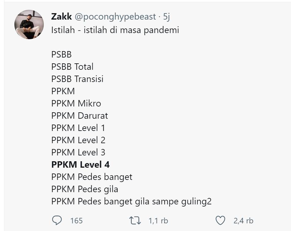 cuitan lucu PPKM (twitter.com/poconghypebeast)