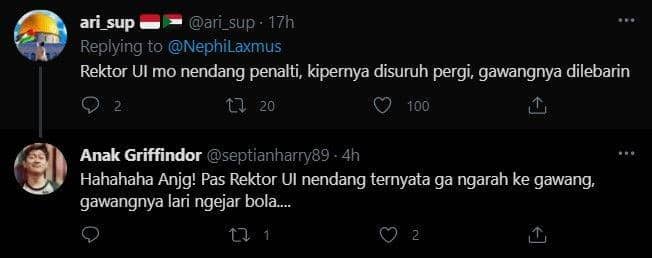 Cuitan kesaktian Rektor UI di Twitter (Twitter.com/ari_sup)