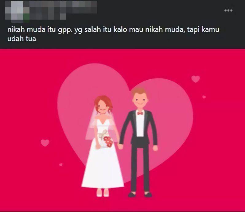 status Facebook tentang pernikahan (instagram.com/kocak_bareng2)