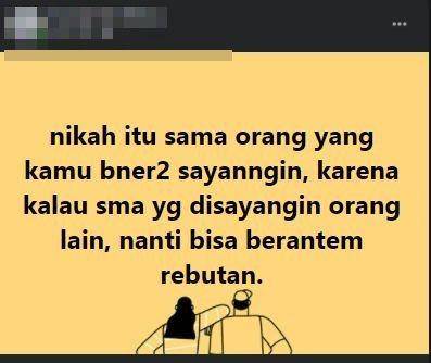 status Facebook tentang pernikahan (instagram.com/kocak_bareng2)