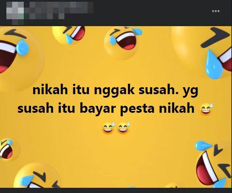 status Facebook tentang pernikahan (instagram.com/mims.receh)