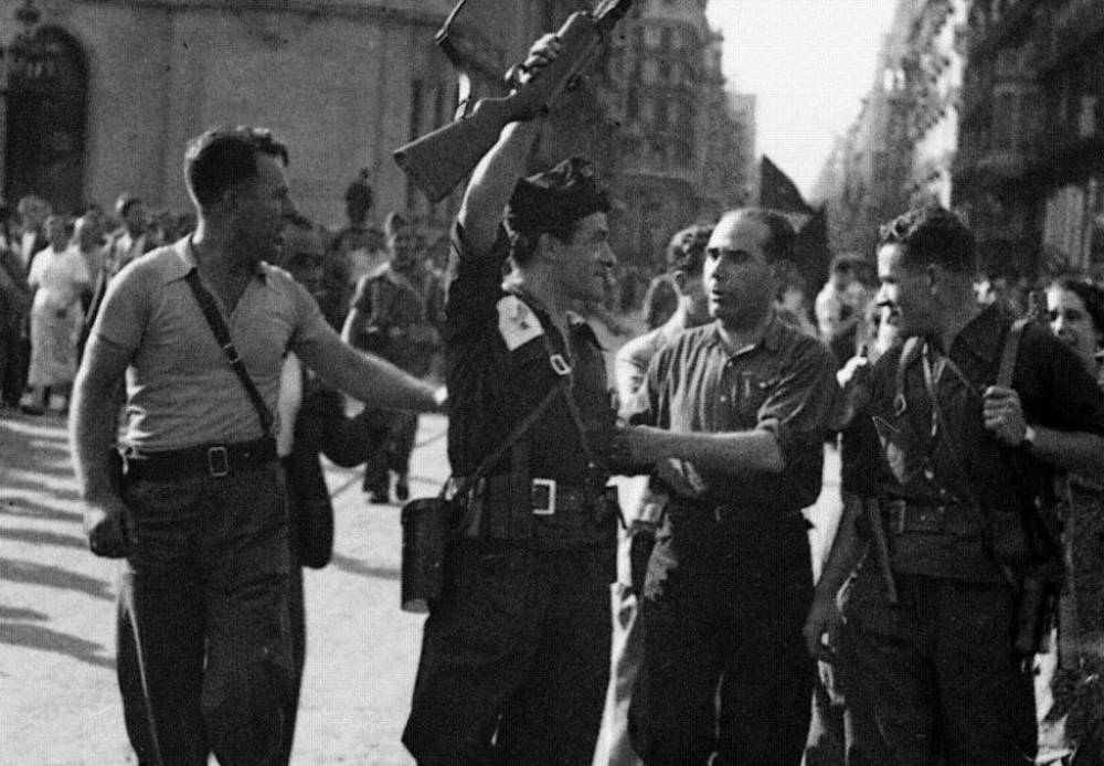 Sejumlah pemimpin kudeta menentang Pemerintah Republik Spanyol di tahun 1936. (twitter.com/historia_SXX)