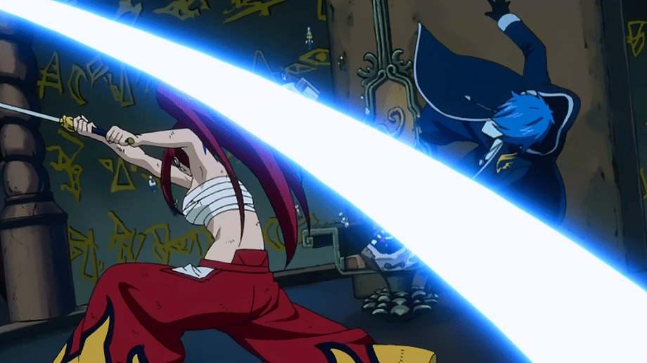 Erza Scarlet vs Jellal Fernandes (dok. Netflix/Fairy Tail)