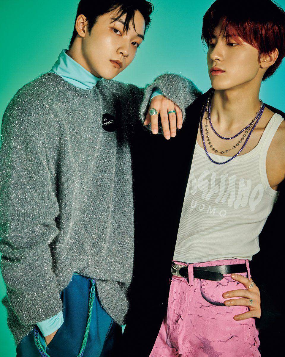 Kevin dan Eric THE BOYZ di pemotretan majalah SPUR Jepang (spur.hpplus.jp)