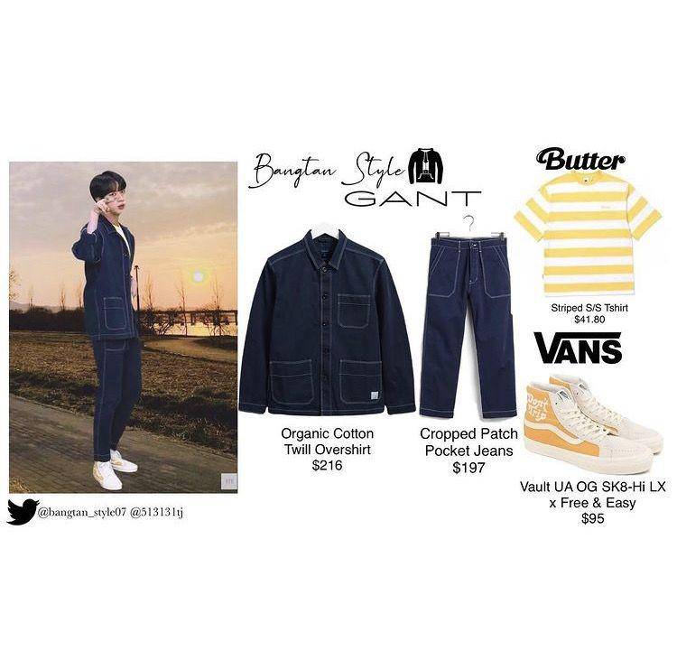 Harga outfit BTS Permission to Dance "Anywhere" (instagram.com/bangtanstyle.7)