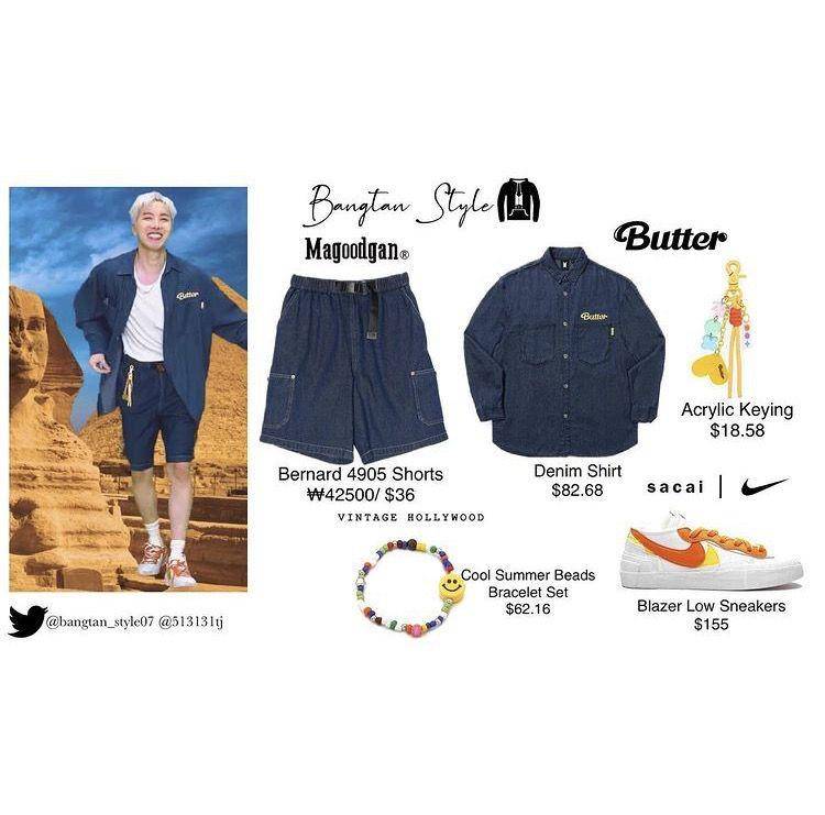 Harga outfit BTS Permission to Dance "Anywhere" (instagram.com/bangtanstyle.7)