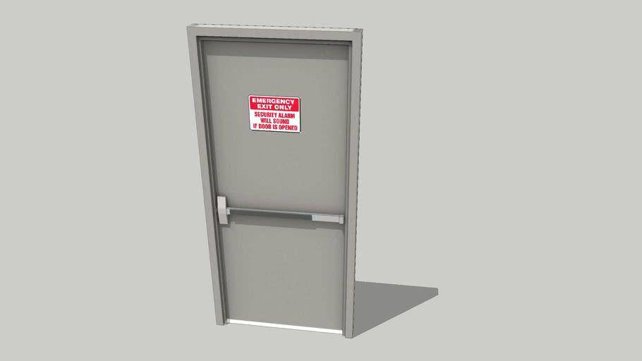 ilustrasi pintu darurat (3dwarehouse.sketchup.com)