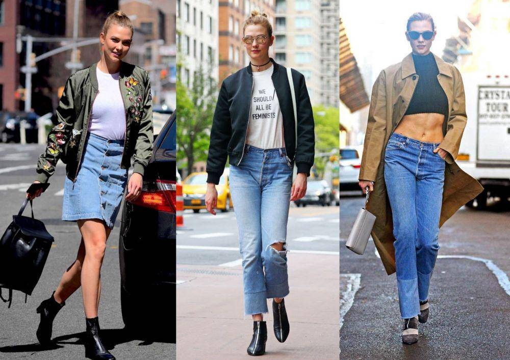 Ide Outfit Denim ala Karlie Kloss (capricho.abril.com.br, denimology.com, thejeansblog.com)